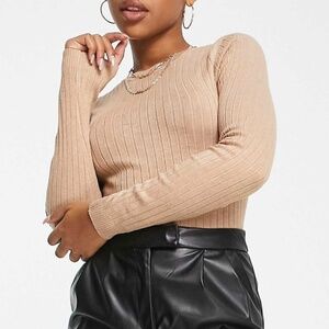 New Look Ribbed Crew Neck Sweater